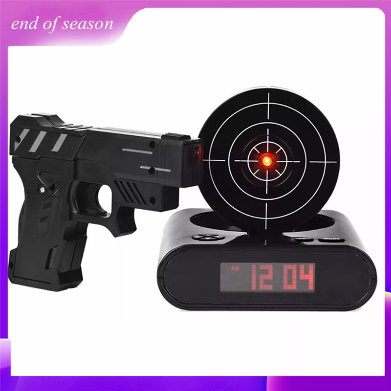 Modern Electronics Gadgets - Electronics Desk Clock Digital Gun Alarm