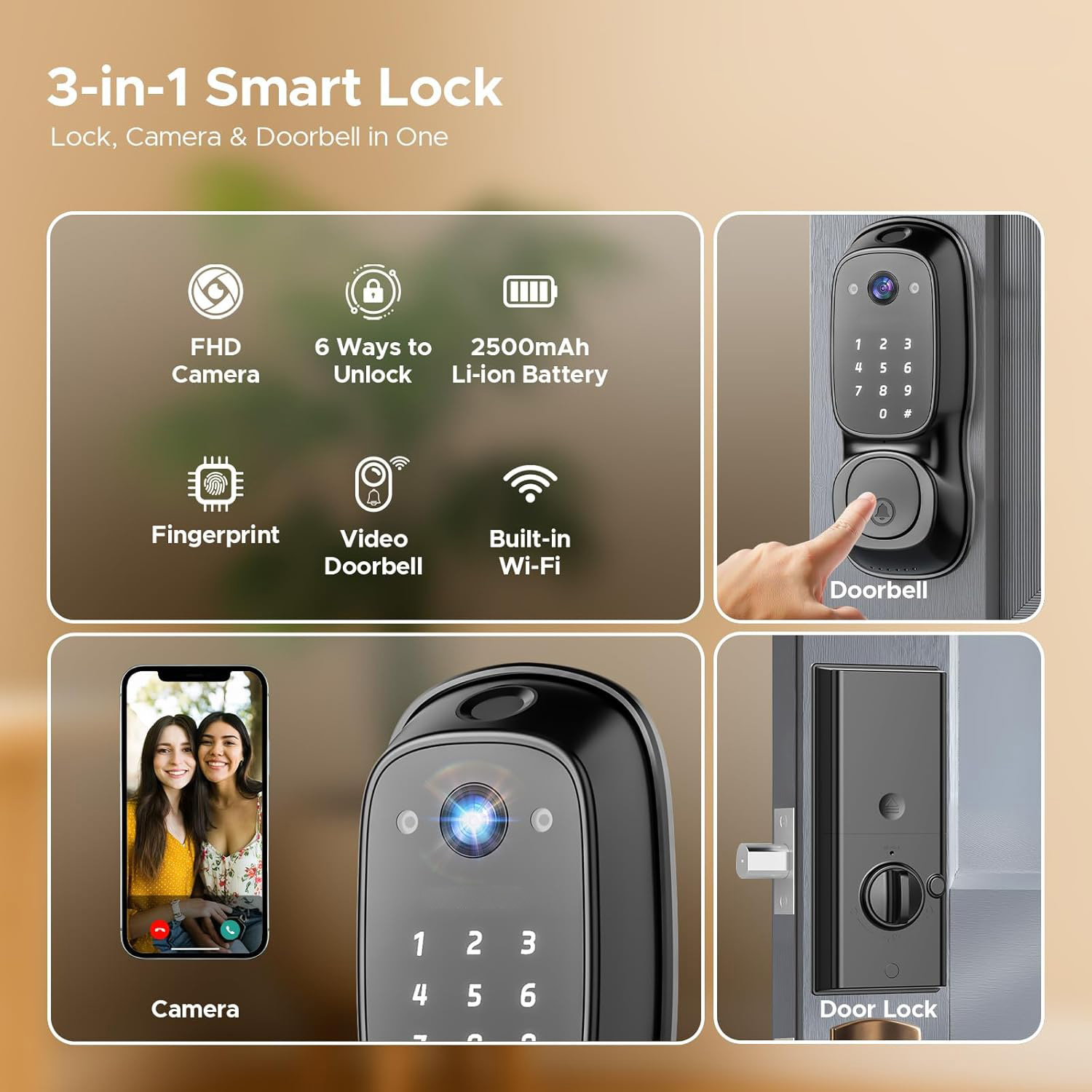 Tuya Wifi Smart Door Lock ‎Cam - Electronics & Gadgets Beginning With D review and price