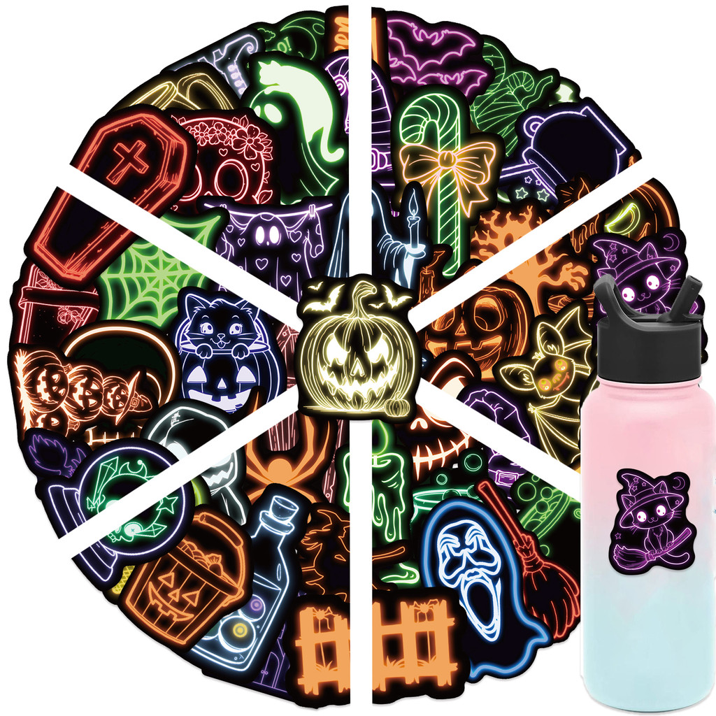 50-Piece Neon Halloween Sticke - Electronics Gadgets Store review and price